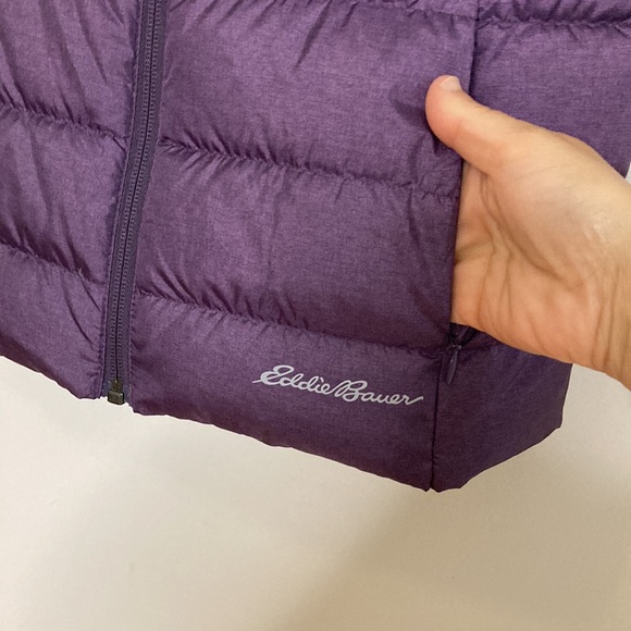 Eddie Bauer Vest Womens XS Purple EB650 Goose Down Puffy Fall Winter - Picture 8 of 15